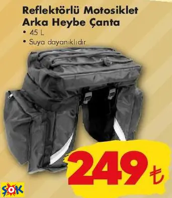 REFLEKTÖRLÜ MOTOSİKLET ARKA HEYBE ÇANTA REFLEKTÖRLÜ MOTOSİKLET ARKA HEYBE ÇANTA